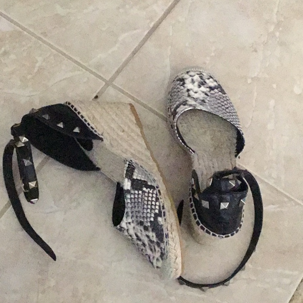 Ash snakeskin wedge espadrilles